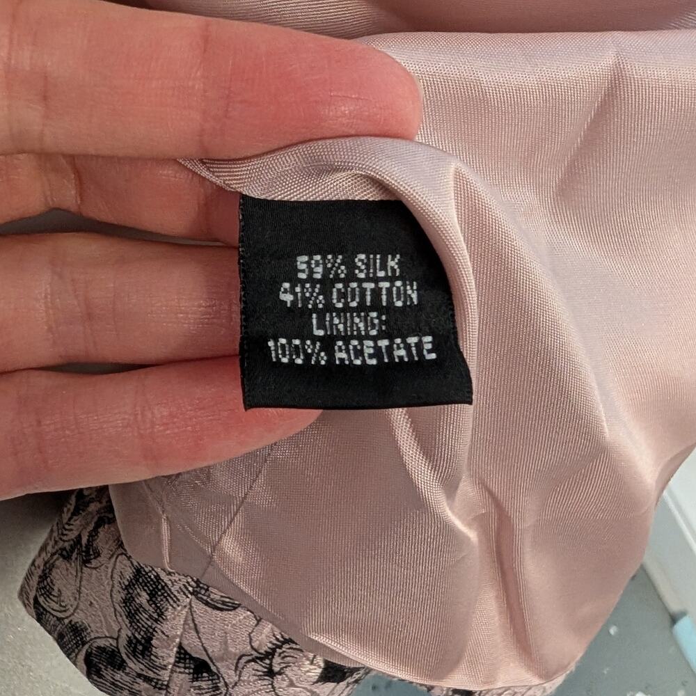 Silk Cotton Pink Floral Blazer - NWT - Picture 5 of 6